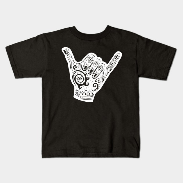 Tribal Shaka Kids T-Shirt by HaleiwaNorthShoreSign